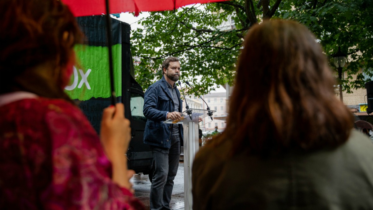 FOTOGRAFÍA. FERROL (GALICIA), 28.06.2020. El diputado de VOX, Iván Espinosa de los Monteros, durante un acto en Ferrol. (Ñ Pueblo)