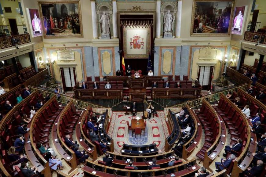 FOTOGRAFÍA. MADRID (ESPAÑA), 27.06.2020. Acto de recuerdo y homenaje a las víctimas del terrorismo que se celebra este sábado en el Congreso. Efe