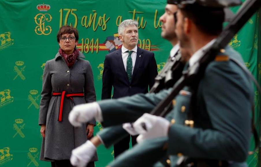FOTOGRAFÍA. MADRID (ESPAÑA), AÑO 2020. El ministro de Interior, Fernando Grande-Marlaska, junto a la nueva directora general de la Guardia Civil, María Gámez Gámez. Efe