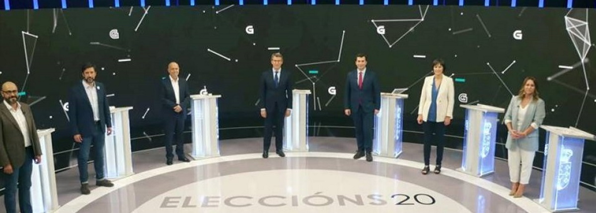 FOTOGRAFÍA. SANTIAGO DE COMPOSTELA (ESPAÑA), 29.06.2020. Los candidatos a la presidencia de la Xunta; (i-d), Ricardo Morado, (VOX). Efe