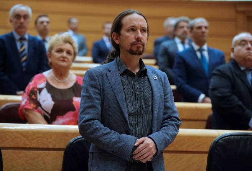 FOTOGRAFÍA. SENADO (MADRID) ESPAÑA, AÑO 2020. El vicepresidente segundo y ministro de Derechos Sociales y Agenda 2030, Pablo Iglesias en el Senado. Efe