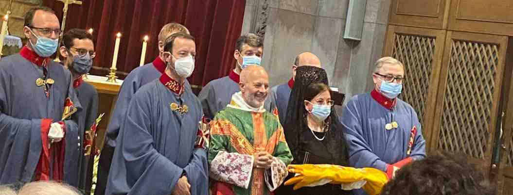 FOTOGRAFÍA. BARCELONA (ESPAÑA), 05.07.2020. Bendición de la bandera nacional del Reino de España en Catalñuña. Lasvocesdelpueblo (Ñ Pueblo)