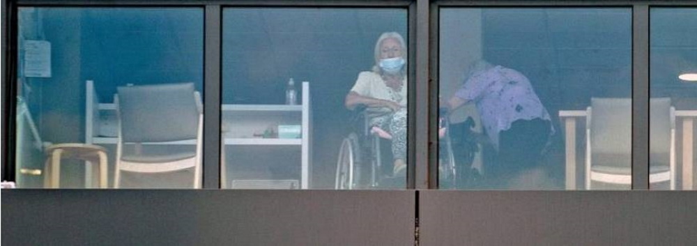 FOTOGRAFÍA. BARCELONA (ESPAÑA), 20.07.2020. Vista de una residencia geriátrica en el barrio de Horta de Barcelona que como el resto de residencias del área metropolitana. Efe