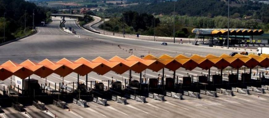 FOTOGRAFÍA. CATALUÑA (ESPAÑA), MARZO DE 2020. Vista de un peaje en Cataluña durante el estado de alarma por la crisis sanitaria del coronavirus (covid 19). Efe