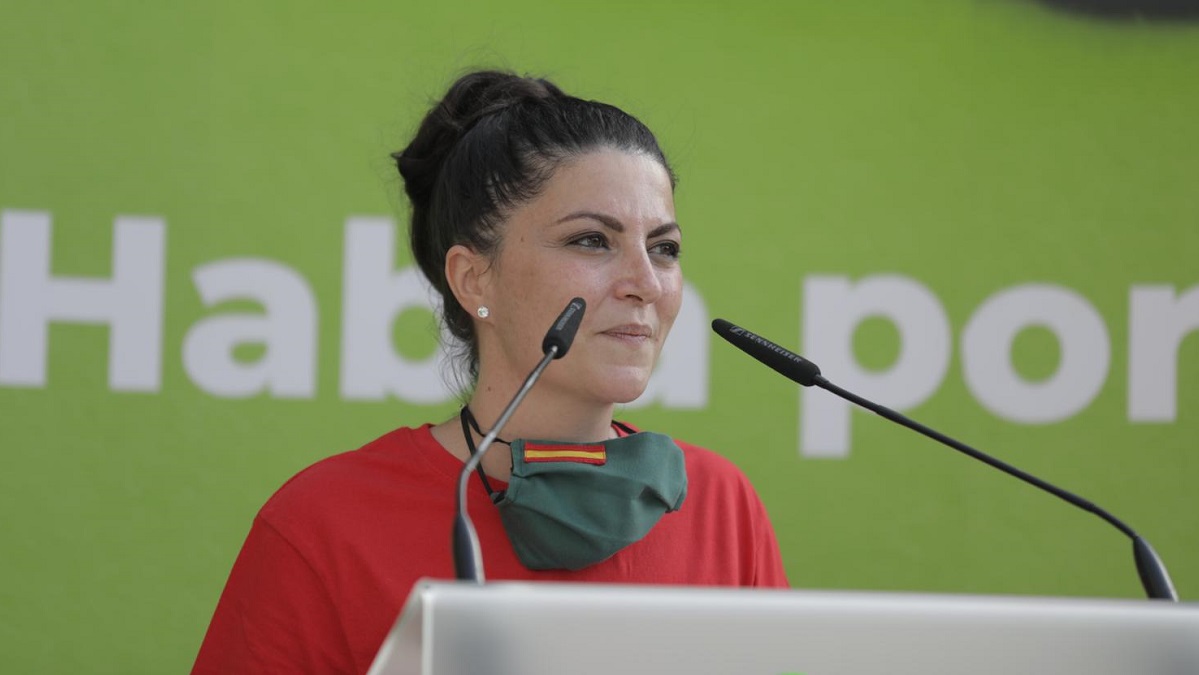 FOTOGRAFÍA. OÑATE (ESPAÑA), 08.07.2020. La secretaria general de VOX en el Congreso y portavoz adjunta, Macarena Olona. (Ñ Pueblo)