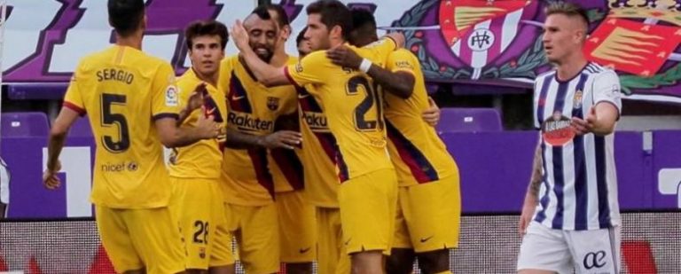 FC Barcelona se mantiene en la pelea por el título de liga gracias al solitario gol ante Valladolid (0-1)