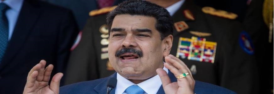 FOTOGRAFÍA. ARCAS (VENEZUELA), AGOSTO 2020. En la imagen, el presidente de Venezuela, Nicolás Maduro, habla durante una rueda de prensa en Caracas (Venezuela). Efe