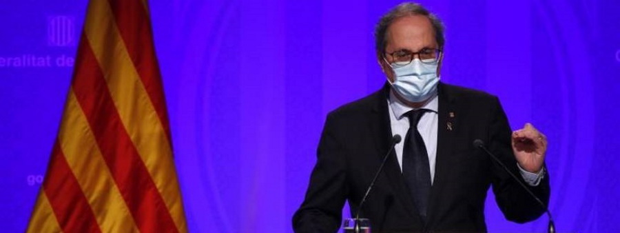 FOTOGRAFÍA. BARCELONA (ESPAÑA), 04.08.2020. El inhabilitado presidente de la Comunidad autónoma de Cataluña, Joaquim Torra Pla, alias Quim Torra. Efe