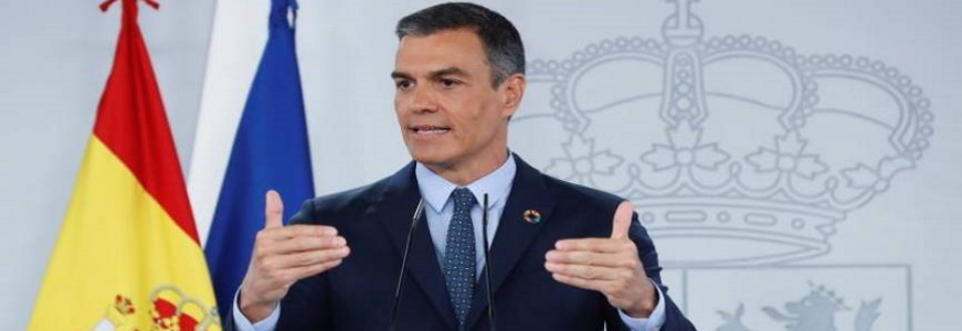 FOTOGRAFÍA. MADRID (ESPAÑA), 25.08.2020. El presidente del Gobierno, Pedro Sánchez, durante su comparecencia ante los medios tras la reunión del Consejo de Ministros celebrado. Efe