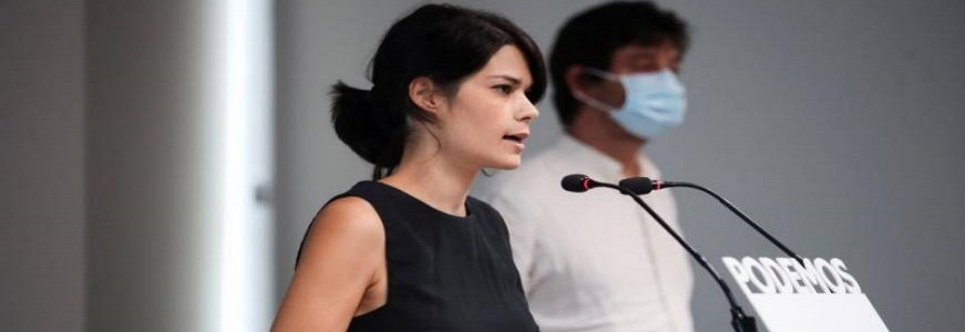 FOTOGRAFÍA. MADRID (ESPAÑA), 28.08.2020. El diputado de Podemos Rafael Mayoral y la diputada de la formación en la Asamblea de Madrid Isa Serra. Efe