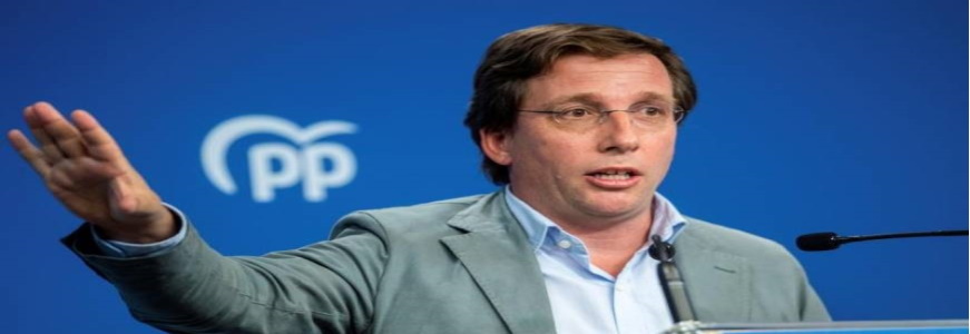 FOTOGRAFÍA. MADRID (ESPAÑA), 31.08.2020. El portavoz nacional del PP, José Luis Martínez-Almeida, durante la rueda de prensa ofrecida este lunes en la sede del partido en Madrid. Efe