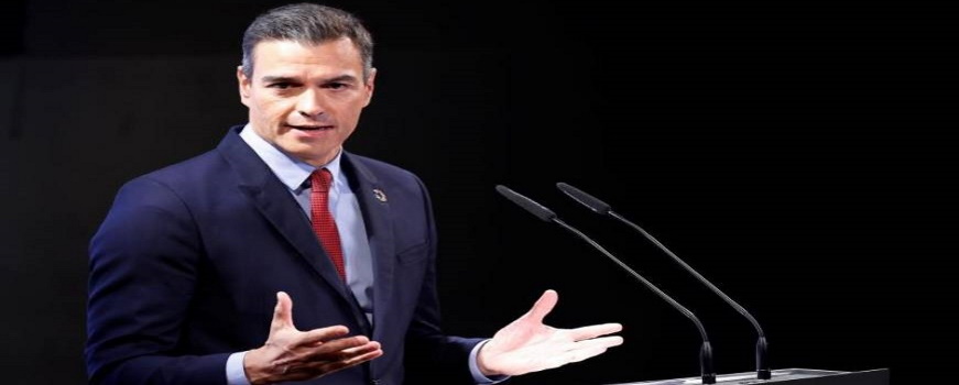 FOTOGRAFÍA. MADRID (ESPAÑA), 31.08.2020. El presidente del Gobierno de coalición comunista del Reino de España, Pedro Sánchez, durante la conferencia. Efe