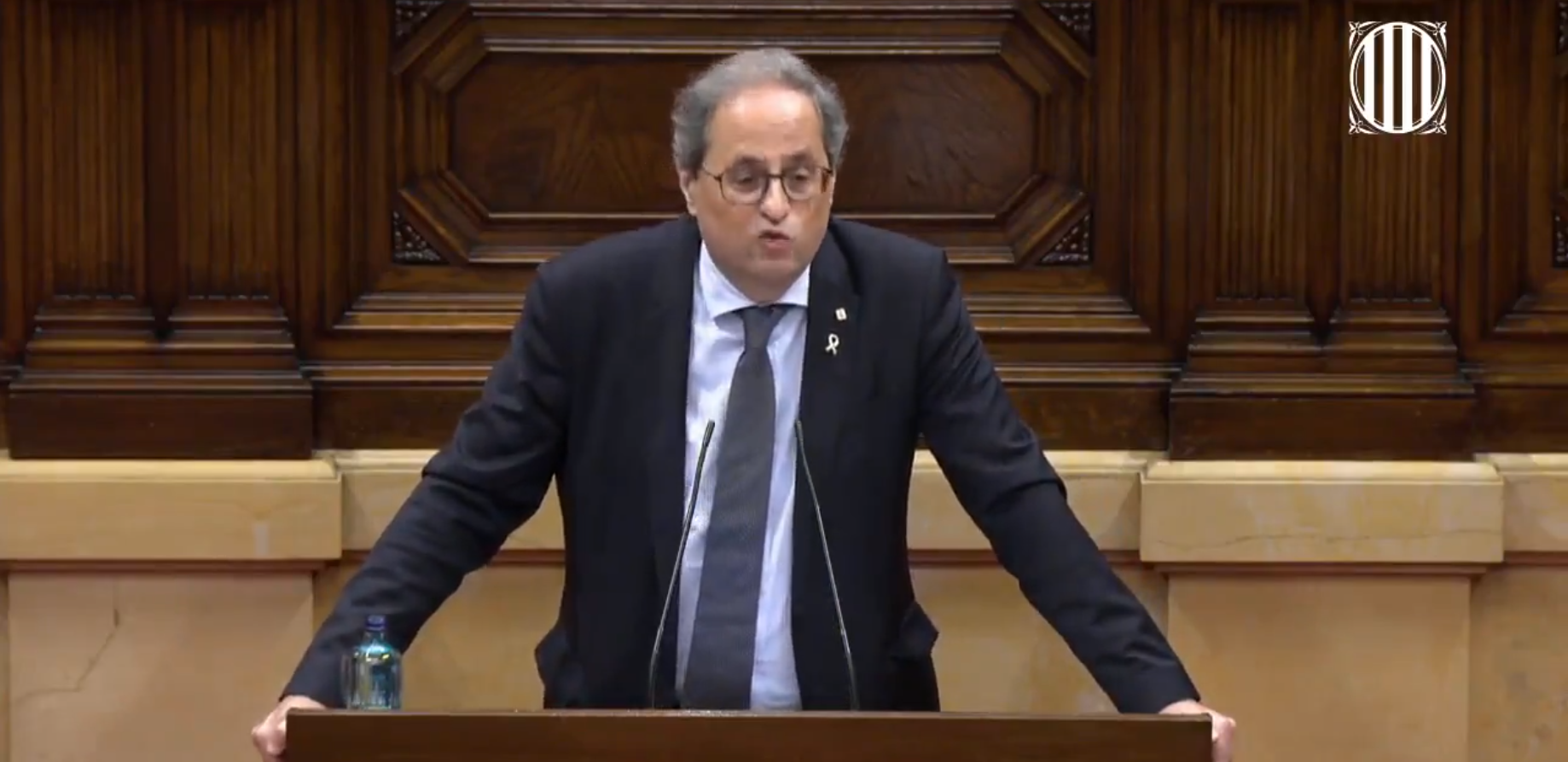FOTOGRAFÍA. PARLAMENTO DE CATALUÑA (BARCELONA) ESPAÑA, 07.08.2020. El inhabilitado jefe del Ejecutivo separatista, Joaquim Torra Pla, alias Quim Torra. Ñ Pueblo