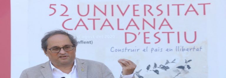Torra: «No podemos negar la lucha». Hay que dar la «batalla» contra esta España «débil»