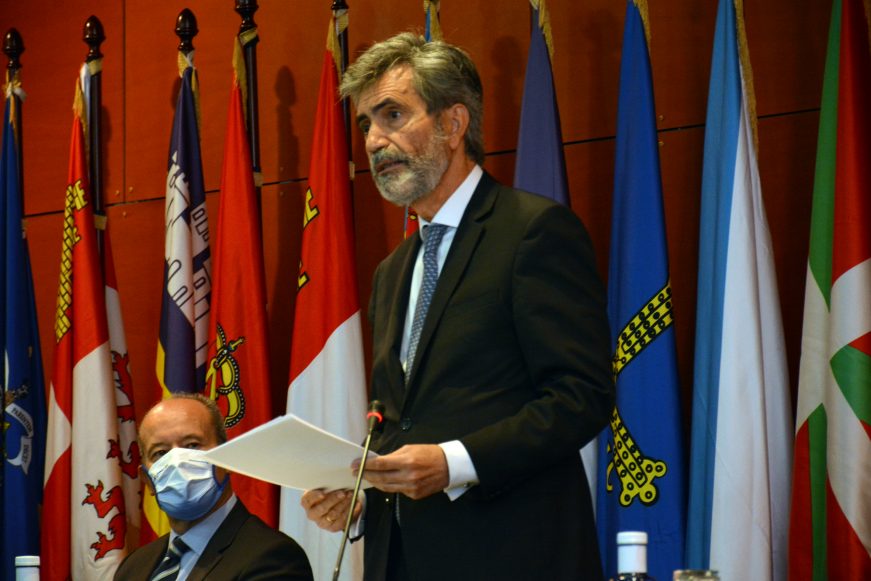 FOTOGRAFÍA. BARCELONA (ESPAÑA), 25.09.2020. Entrega de los despachos a 62 nuevos jueces de España en Barcelona con protagonista, la ausencia del rey. Ñ pueblo (4)