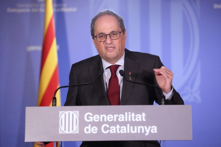 Torra pide a los catalanes de no viajar a Madrid y pide Ayuso prohibir «salir y viajar a Madrid»