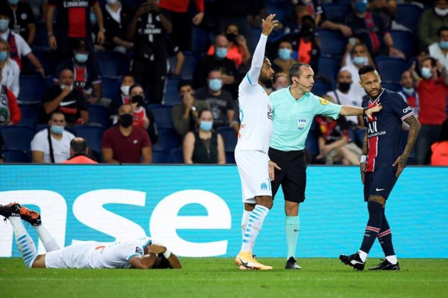 FOTOGRAFÍA. FRANCIA, AÑO 2020. Neymar Jr recibió este miércoles una suspensión de dos partidos por abofetear en la cabeza al defensa español del Olympique de Marsella Álvaro González. Efe
