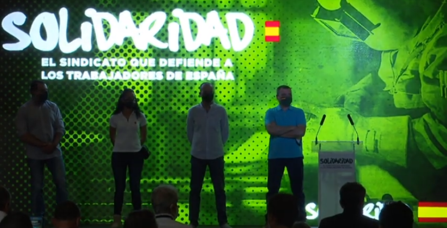 FOTOGRAFÍA. MADRID (ESPAÑA), 14.09.2020. Nace el sindicato «Solidaridad». El acto de presentación del sindicato Solidaridad ha contado con la presencia del presidente de VOX. (Ñ Pueblo) (2)
