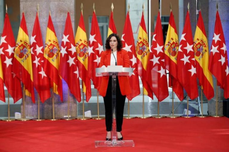 Ayuso a Sánchez: «Sólo con actuaciones conjuntas bajo un paraguas Nacional» España ganará al covid 19