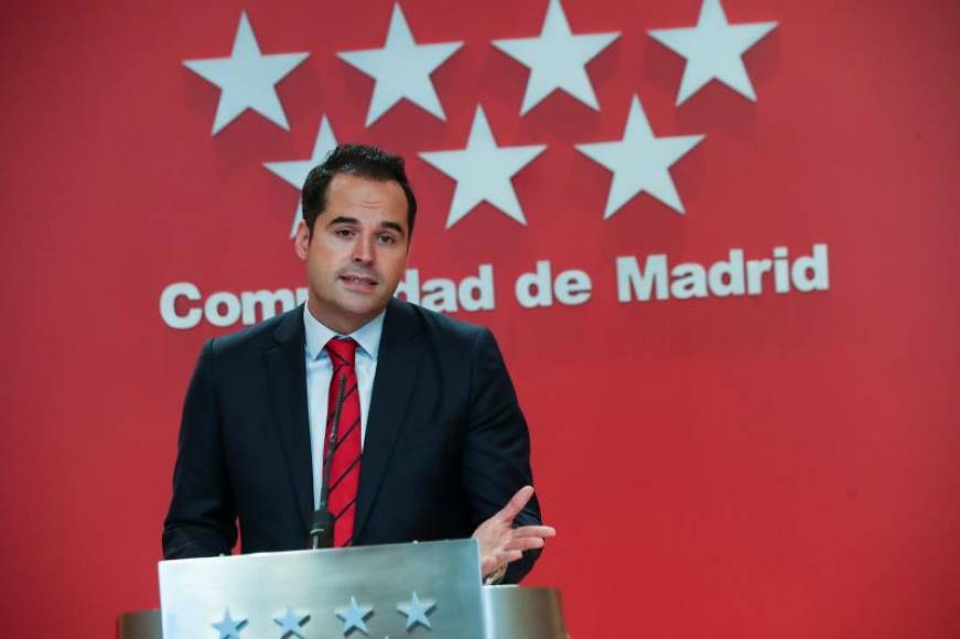 FOTOGRAFÍA. MADRID (ESPAÑA), 23.09.2020. El vicepresidente de la Comunidad de Madrid, Ignacio Aguado, ofrece una rueda de prensa, este miércoles, en la sede de la Comunidad de Madridl. Efe