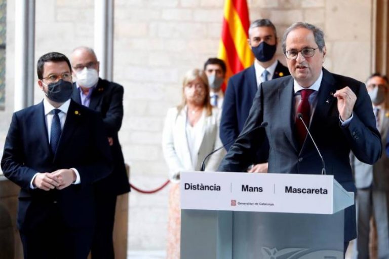 El expresidente de la Generalitat Quim Torra denunciado un «golpe de España» para apartarlo del poder