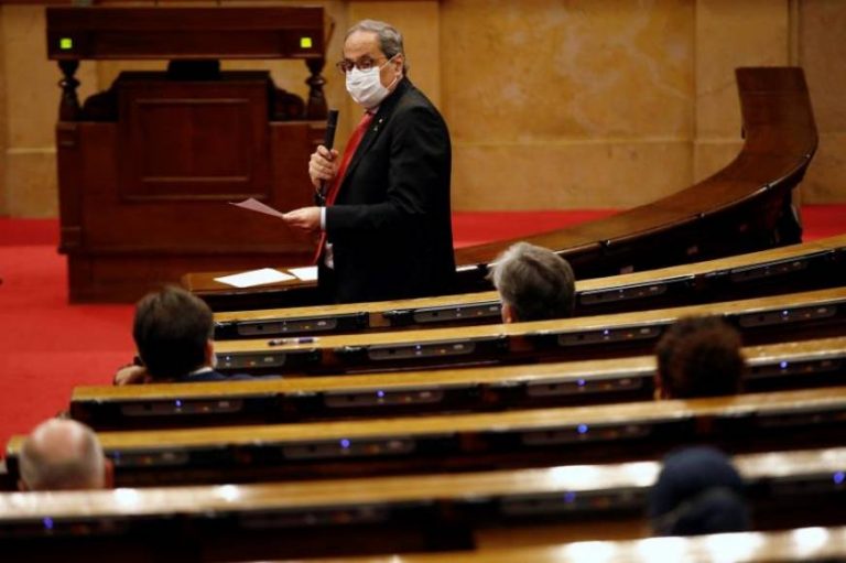 Los separatistas rechazan la inhabilitación del expresidente Quim Torra en el Parlamento de Cataluña