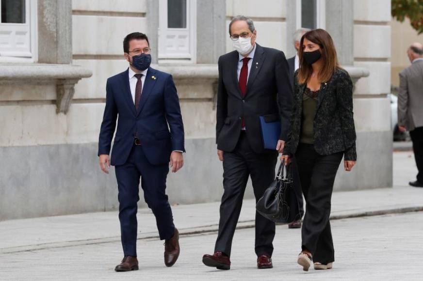 FOTOGRAFÍA. TRIBUNAL SUPREMO (MADRID) ESPAÑA, 17.09.2020. El presidente de la Comunidad autónoma de Cataluña, Joaquim Torra Pla, alias Quim Torra, a su llegada al Tribunal Supremo. Efe