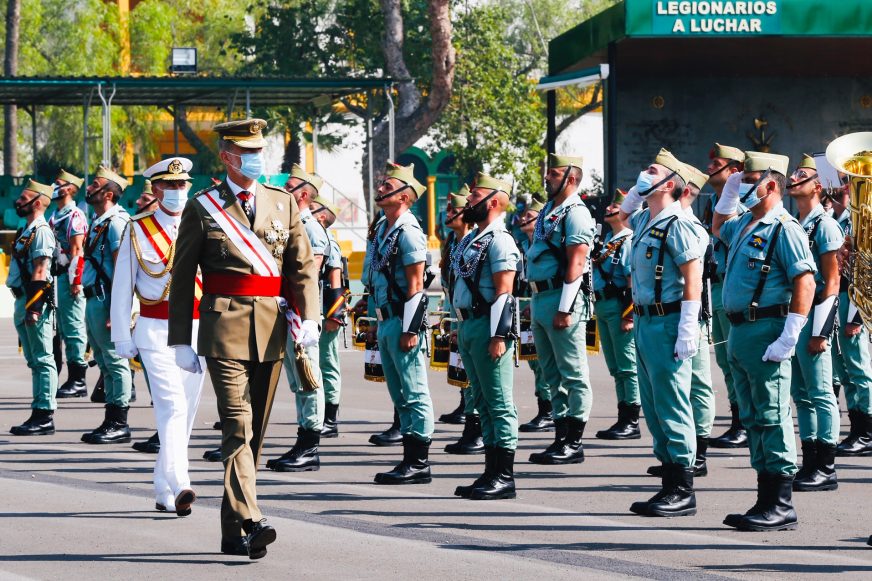 FOTOGRAFÍA. VIATOR (ALMERÍA) ESPAÑA, 20.09.2020. 100 AÑOS DE LA LEGIÓN ESPAÑOLA. Su Majestad el rey Felipe VI. Ñ Pueblo (3)