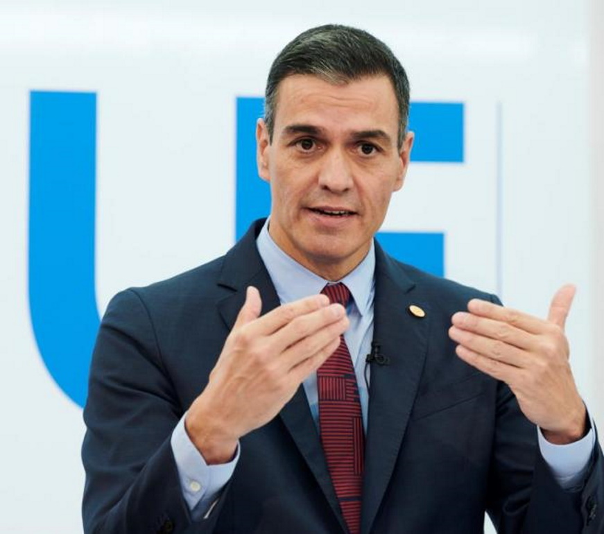 FOTOGRAFÍA. BRUSELAS (BÉLGICA), 02.10.2020. El presidente del Gobierno, Pedro Sánchez, interviene este viernes en rueda de prensa. Efe