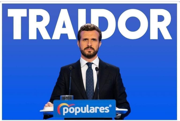 Varios militantes del PP tachan de «traidor» a su presidente Pablo Casado Blanco