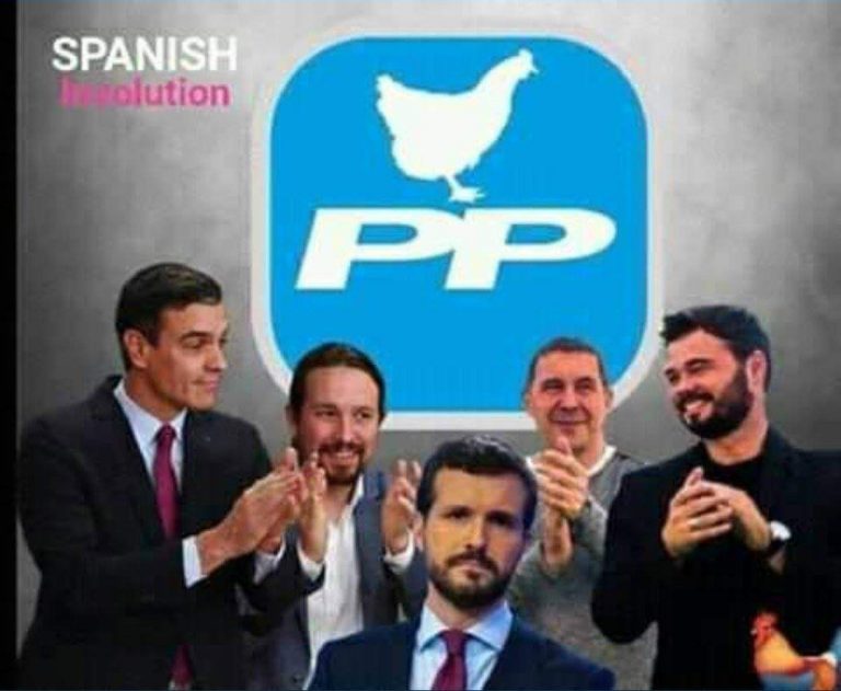 Un meme de Pablo Casado muestra a los aliados del PP en el «centroderecha» 