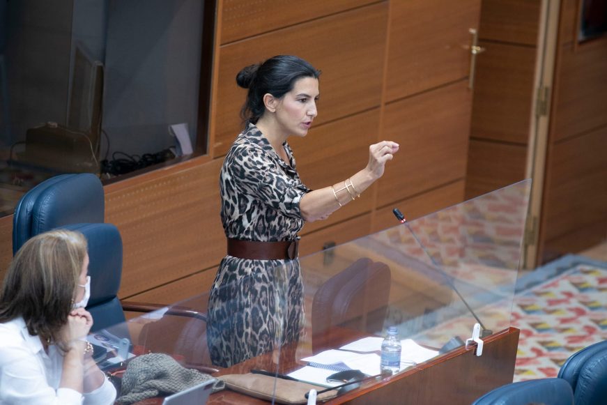 FOTOGRAFÍA. MADRID (ESPAÑA), 01.10.2020. La portavoz de VOX en la Asamblea de Madrid, Rocío Monasterio San Martín, este jueves, 1-O. Ñ Pueblo (1)