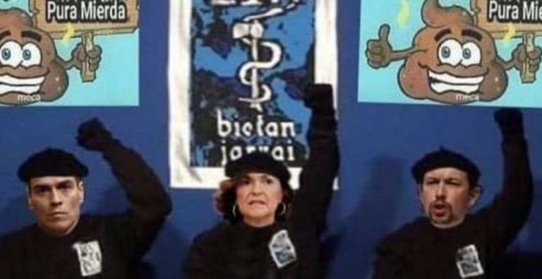 Los miembros de ETA «ya se han quitado la capucha: Pedro Sánchez, Carmen Calvo y Pablo Iglesias»