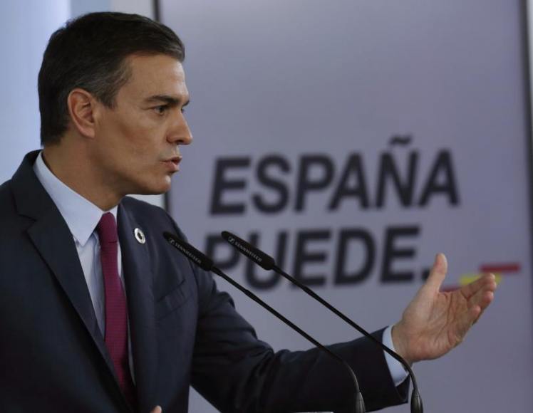 FOTOGRAFÍA. MADRID (ESPAÑA), 22.11.2020. El presidente del Gobierno, Pedro Sánchez , en rueda de prensa ofrecida esta tarde en el Palacio de La Moncloa,. Efe