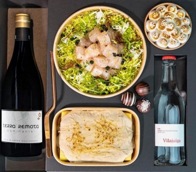 Cesta de Navidad con comida para «Cenas de Empresa» por covid 19