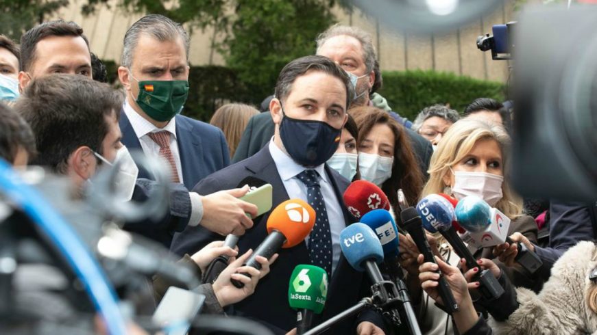 FOTOGRAFÍA. TRIBUNAL CONSTITUCIONAL (MADRID) ESPAÑA, 06.11.2020. El presidente de la formación política verde, Voz de los Españoles (VOX), Santiago Abascal Conde. Ñ Pueblo