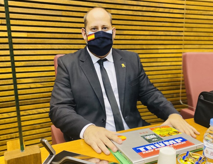 FOTOGRAFÍA. VALENCIA (ESPAÑA), 06.11.2020. El diputado del Grupo Parlamentario VOX Comunidad Valenciana, David García. Lasvocesdelpueblo (Ñ Pueblo)