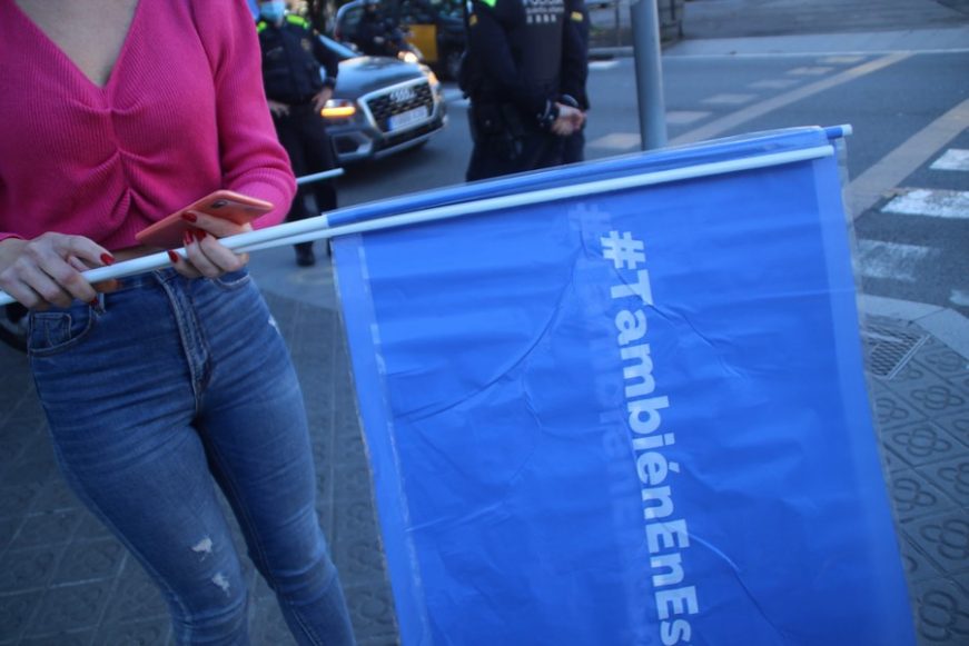 FOTOGRAFÍA. BARCELONA (ESPAÑA), 20.12.2020. Las calles de Barcelona se levantan contra la prohibición del español (castellano). Ñ Pueblo (12)