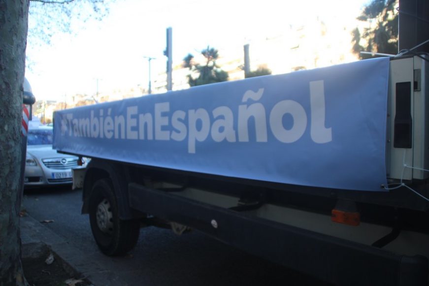 FOTOGRAFÍA. BARCELONA (ESPAÑA), 20.12.2020. Las calles de Barcelona se levantan contra la prohibición del español (castellano). Ñ Pueblo (13)