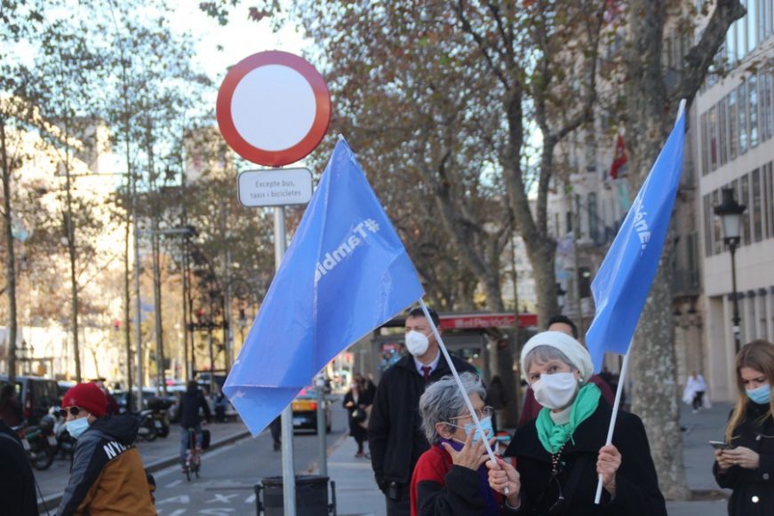 FOTOGRAFÍA. BARCELONA (ESPAÑA), 20.12.2020. Las calles de Barcelona se levantan contra la prohibición del español (castellano). Ñ Pueblo (30)