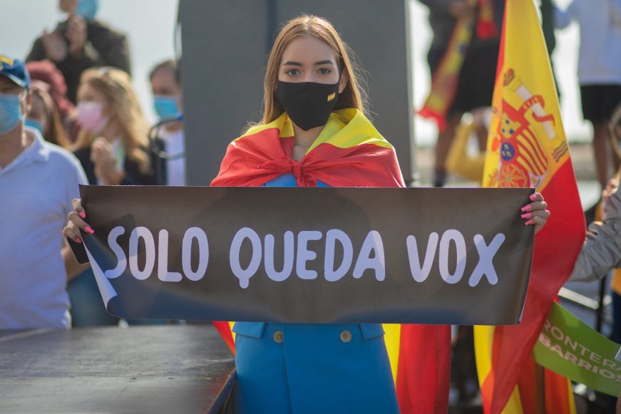 FOTOGRAFÍA. LANZAROTE (ESPAÑA), 05.12.2020. Gran y rotundo éxito de la manifestación de VOX contra la inmigración masiva e ilegal en Lanzarote. Ñ Pueblo (1)
