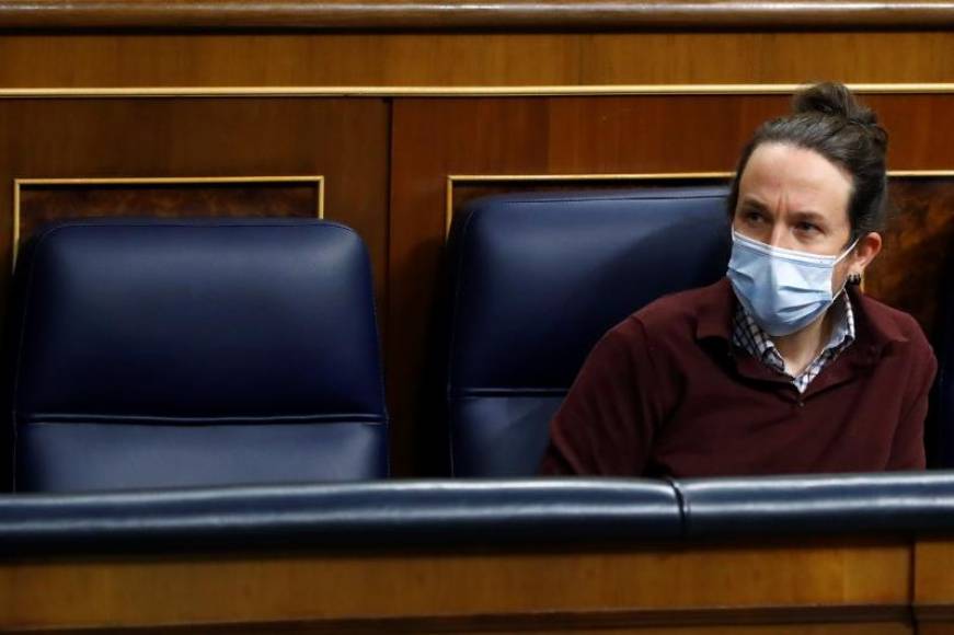 FOTOGRAFÍA. MADRID (ESPAÑA), 02.12.2020. El vicepresidente segundo del Gobierno, Pablo Iglesias durante el debate del proyecto de presupuestos. Efe