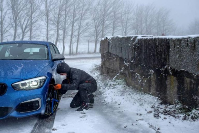 Nieve en las carreteras de España