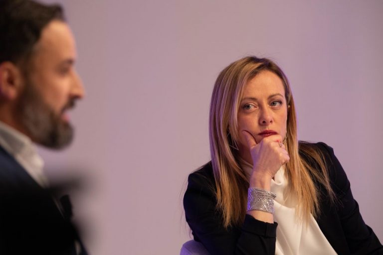 Abascal y la líder de «Hermanos de Italia» Giorgia Meloni desde Cataluña: «El futuro es de los patriotas»