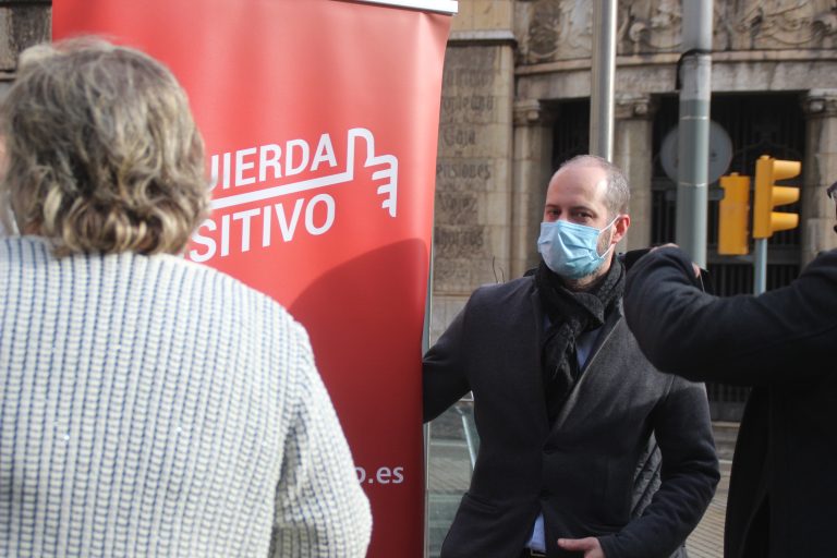 Cierre de campaña electoral del 14F catalán de Izquierda En Positivo