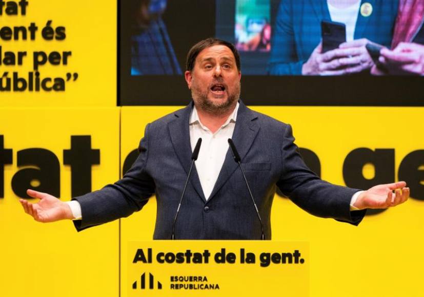 FOTOGRAFÍA. BARCELONA (ESPAÑA), 30.01.2021. El golpista delincuente líder de la formación de extrema izquierda separatista Izquierda Republicana de Cataluña (ERC), Oriol Junqueras Vies. Efe