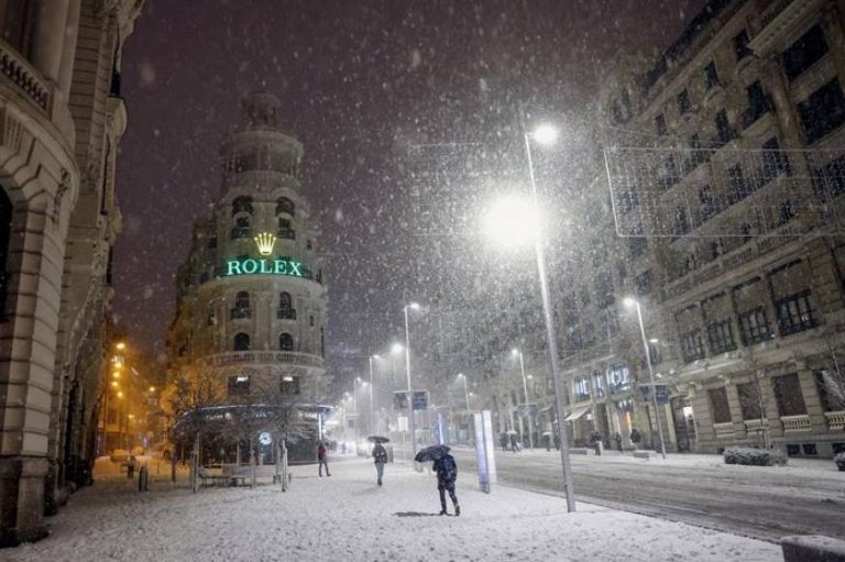 La borrasca Filomena deja una histórica nevada en España