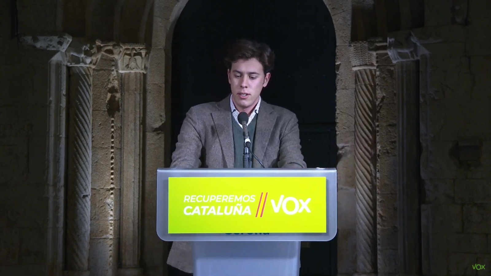 FOTOGRAFÍA. GERONA (ESPAÑA), 28.01.2021. El candidato de VOX por Gerona al Parlamento de Cataluña al (14F), Alberto Tarradas. Ñ Pueblo