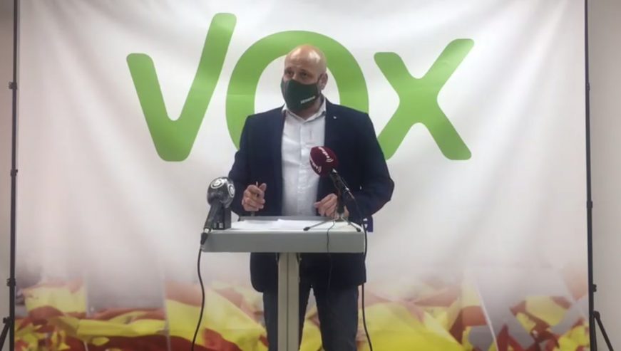 FOTOGRAFÍA. ALMERÍA (ESPAÑA), 20.02.2021. El portavoz adjunto de VOX en el Parlamento de Andalucía, Rodrigo Alonso. Ñ Pueblo..