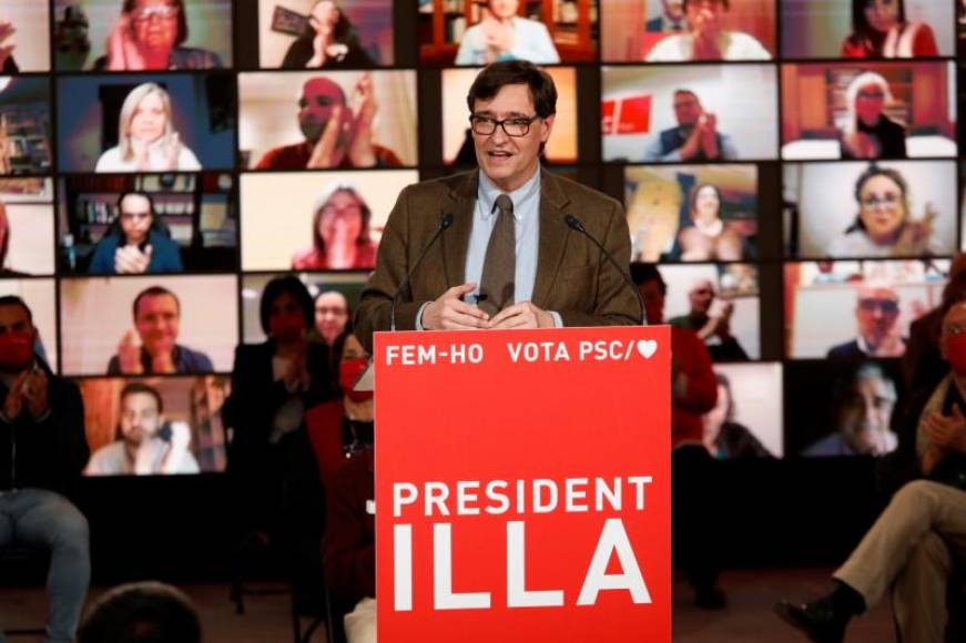 FOTOGRAFÍA. BARCELONA (ESPAÑA), 12.02.2021. El candidato del PSC a la presidencia de la Generalitat, Salvador Illa. Efe